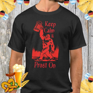 T-shirt Restez calme et protester sur Bigfoot Tee pour Okt
