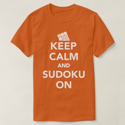 T-shirt Restez calme et sudoku (Design devant)