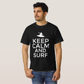 T-shirt Restez calme et surf (Devant entier)