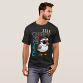 T-shirt Restez Chirpy, restez Cool - Vibes d'oiseaux rétro (Devant entier)
