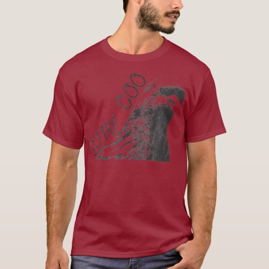 T-shirt Restez Coo Cool Pigeon Dark (Devant)