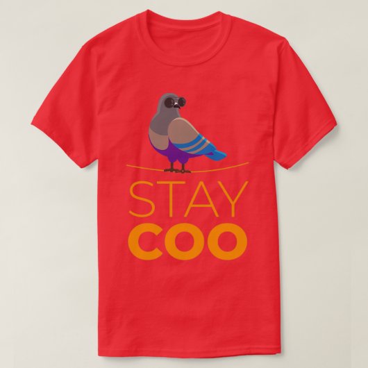 T-shirt Restez Coo pigeon pigeon passionné ornitologue d'o (Design devant)