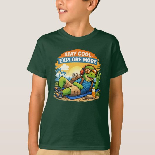 T-shirt Restez Cool Dino (Devant)