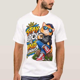 T-shirt Restez Cool Soyez Gentil Toujours – Chat Cool Bonn