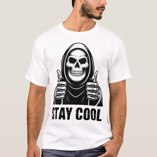 T-shirt Restez Cool vintage (Devant)