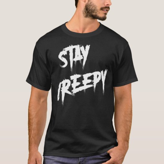 T-shirt Restez Déplaisant Halloween Horreur (Devant)