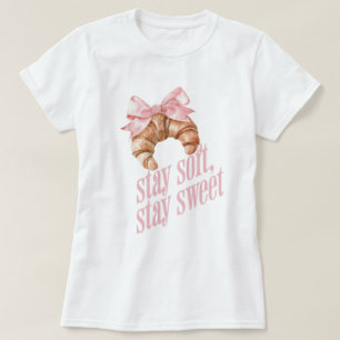 T-shirt Restez doux, restez doux Croissant à l'arc