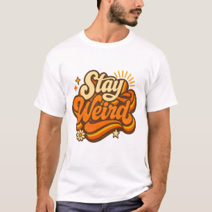 T-shirt Restez Drôle Rétro Groovy Design – 70s Vintage