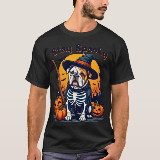 T-shirt Restez éffrayant 2024 ami halloween 2024 (Devant)