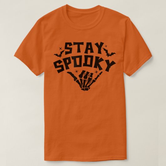 T-shirt Restez Éffrayant Skeleton Halloween 1990 (Design devant)