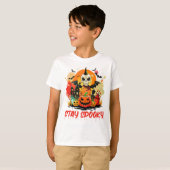 T-shirt Restez Éffrayants Enfants d'Halloween (Devant entier)