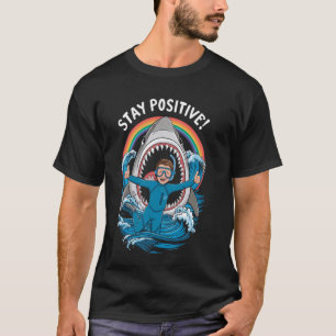 T-shirt Restez en contact avec le requin faune aquatique L