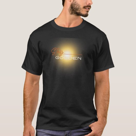 T-shirt Restez en or (Devant)