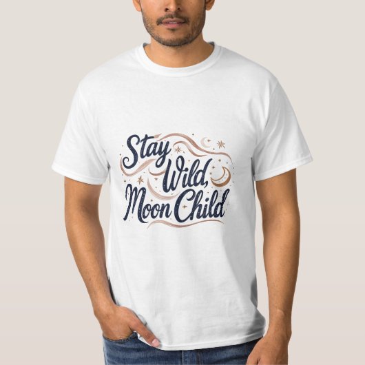 T-shirt Restez enfant de la lune sauvage (Devant)