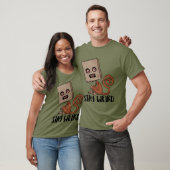 T-shirt Restez Étrange Singe De Sacoche (Unisexe)