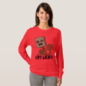 T-shirt Restez Étrange Singe De Sacoche (Devant entier)