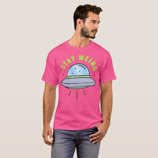 T-shirt Restez Étrange - Ufo (Devant entier)