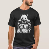 T-shirt Restez Faim, Gym Panda, Bodybuilding Motivation (Devant)