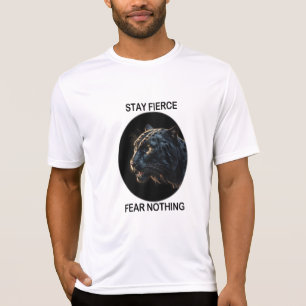T-shirt Restez Fierce Peur Rien Panne Noire