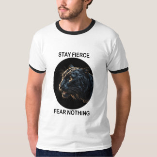 T-shirt Restez Fierce Peur Rien Panne Noire