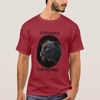 T-shirt Restez Fierce Peur Rien Panne Noire