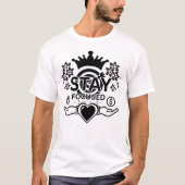 T-shirt Restez focalisé - Motivationnel Couronne & Coeur G (Devant)