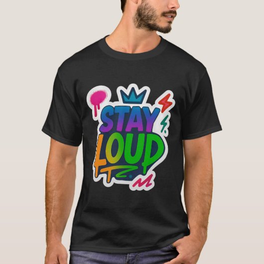 T-shirt Restez forte Graffiti Neon (Devant)