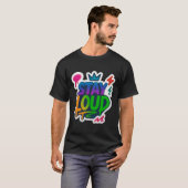 T-shirt Restez forte Graffiti Neon (Devant entier)