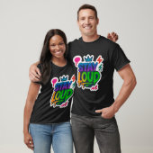 T-shirt Restez forte Graffiti Neon (Unisexe)