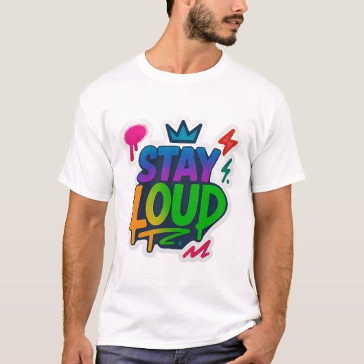 T-shirt Restez forte Graffiti Neon (Devant)