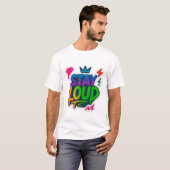 T-shirt Restez forte Graffiti Neon (Devant entier)