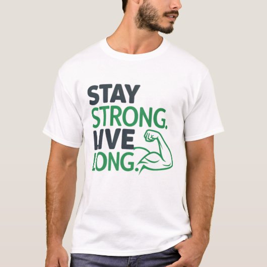 T-shirt Restez forts. Live long (Devant)