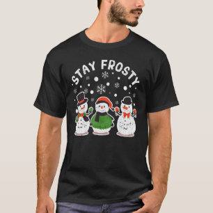 T-shirt Restez Frosty Funny Pyjamas de Noël Cool Snowman X