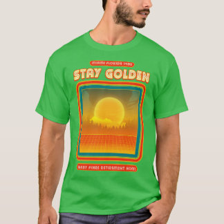 T-shirt Restez Golden Shady Pines Retraite Maison 1985