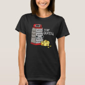 T-shirt Restez Grateful Funny Cheese Pun Dark BG (Devant)