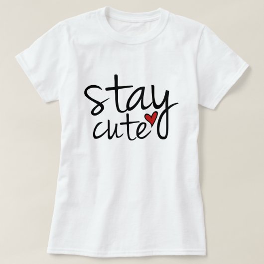 T-shirt Restez mignonnes adolescentes (Design devant)