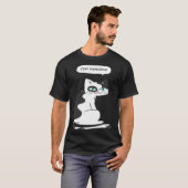 T-shirt Restez Pawsitive Graphique de Mème de Chat (Devant entier)