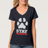 T-shirt Restez Pawsitive Pet Animaux (Devant)