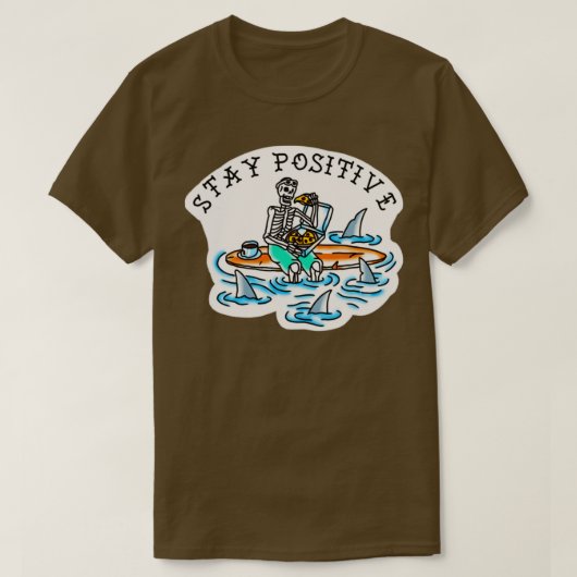 T-shirt restez positif3 (Design devant)