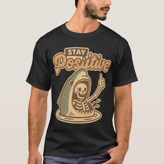 T-shirt Restez positifs les amis (Devant)