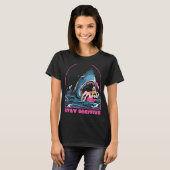T-shirt Restez Positive Shark Beach (Devant entier)