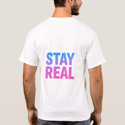 T-shirt Restez réel - Minimum Bold Statement Tee (Dos)