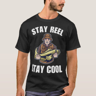 T-shirt Restez réel, restez cool, drôle de dicton ou de ci