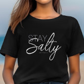 T-shirt Restez Salty Typographie Chrétien Écriture Noire