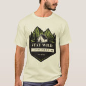 T-shirt Restez sauvage et libre (Devant)