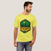 T-shirt Restez sauvage et libre (Devant entier)