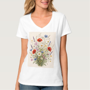 T-shirt Restez Sauvage Herbes Sauvages Vintage Design Bo