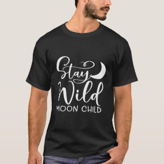 T-shirt Restez sauvage Lune Enfant Boho