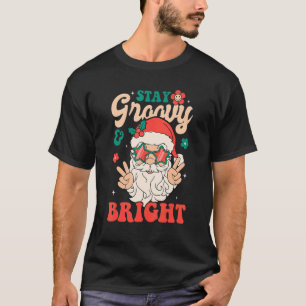 T-shirt Restez Super Bright Santa Claus Retro Christmas Ha