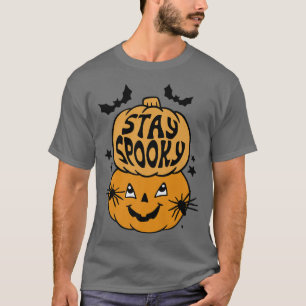 T-shirt Restez Super Funny Scanner Citrouille chauves-sour